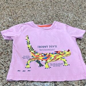 Mini Boden Pink Thorny Devil Graphic Tee